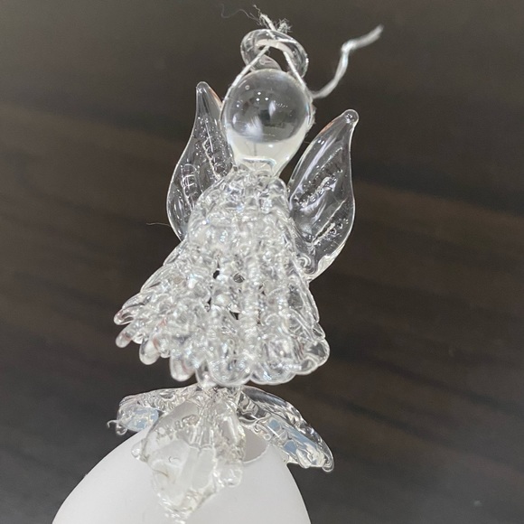 Vintage Spun Glass Angel Bell Christmas Tree Ornament - Picture 3 of 11